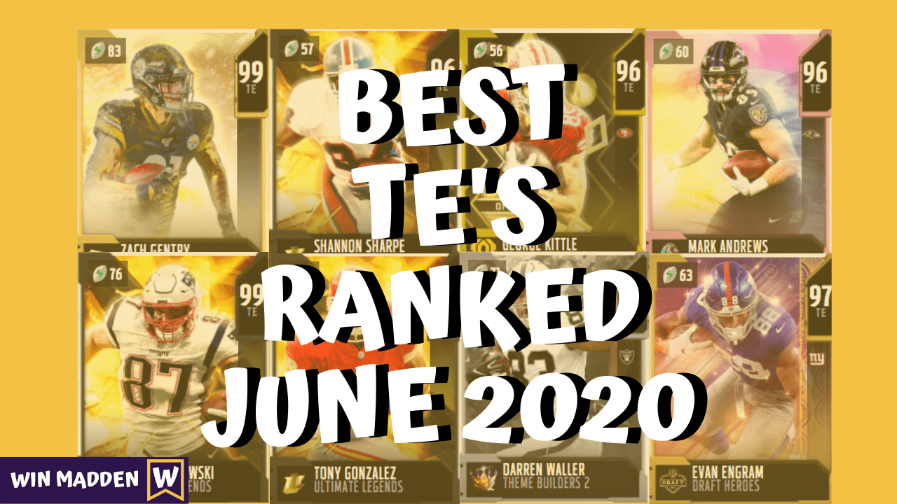 [June 2020] Best TE's in Madden 20 Ultimate Team!!! WinMadden Tier List ...